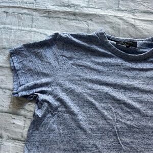 Rag & bone short sleeve crewneck shirt cotton heather blue